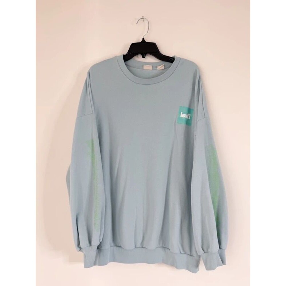 Levi’s Large Blue Oversized Graphic Crewneck Sweatshirt Nature Outdoor